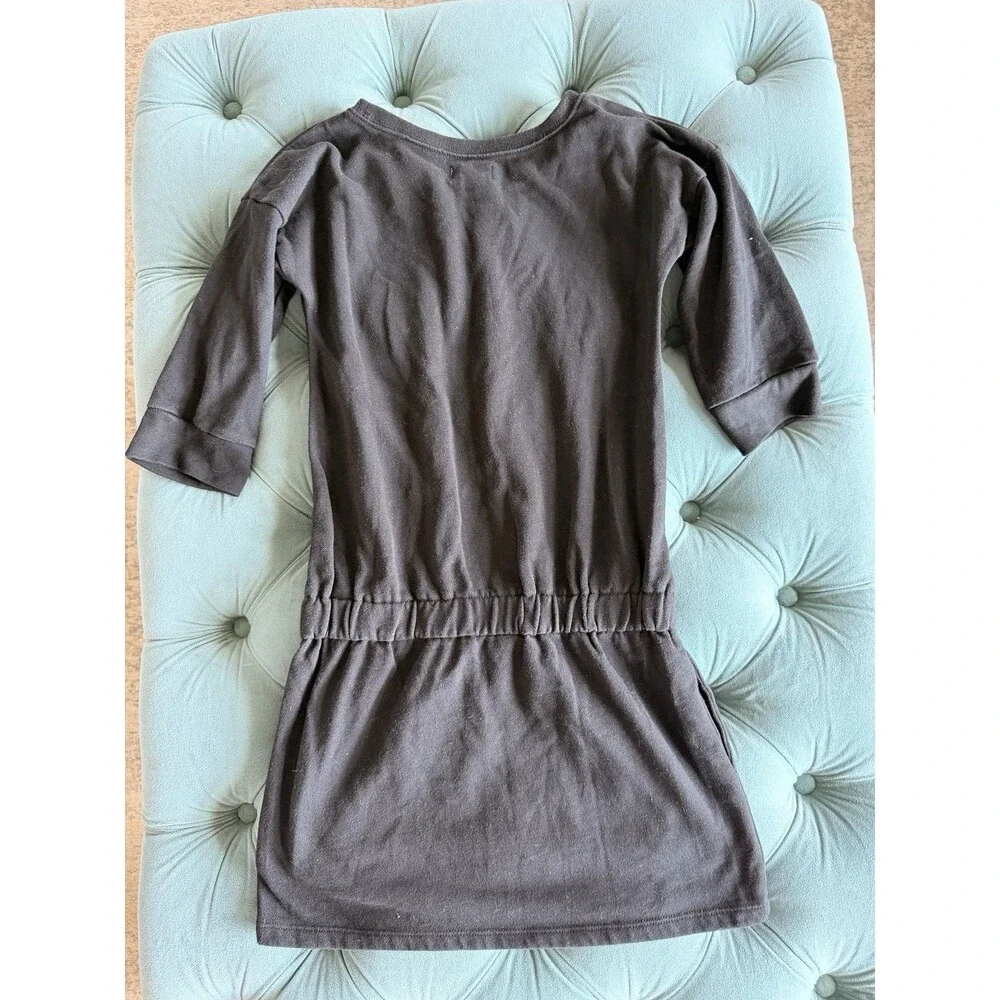 Old Navy Dress Black With Glitter Pocket 3/4 Length Sleeve Girls Medium 8
